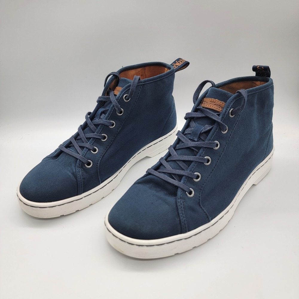 Dr. Airwair Martens Coburg Aw004 Sk05R Navy Canvas Leather Hi Top  M8 W9 Eu 41